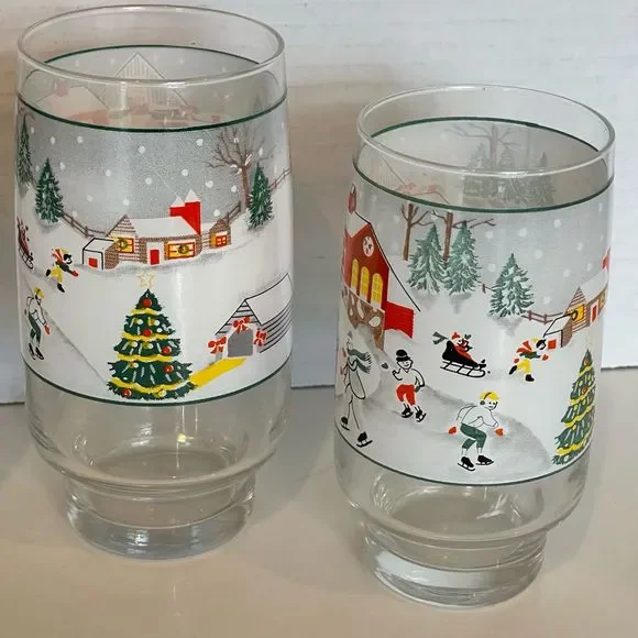 Set of 4 Vintage 1980’s Joan Luntz for Sango Silent Night, Winter Scene Pattern, - Picture 2 of 4